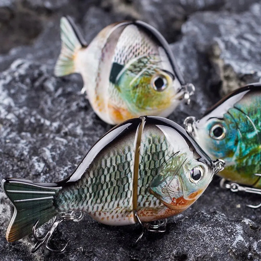 1PCS 9CM 34.5G Glide Bait Single-Jointed Plastic Swimbait Sunfish Fishing Bass Lures