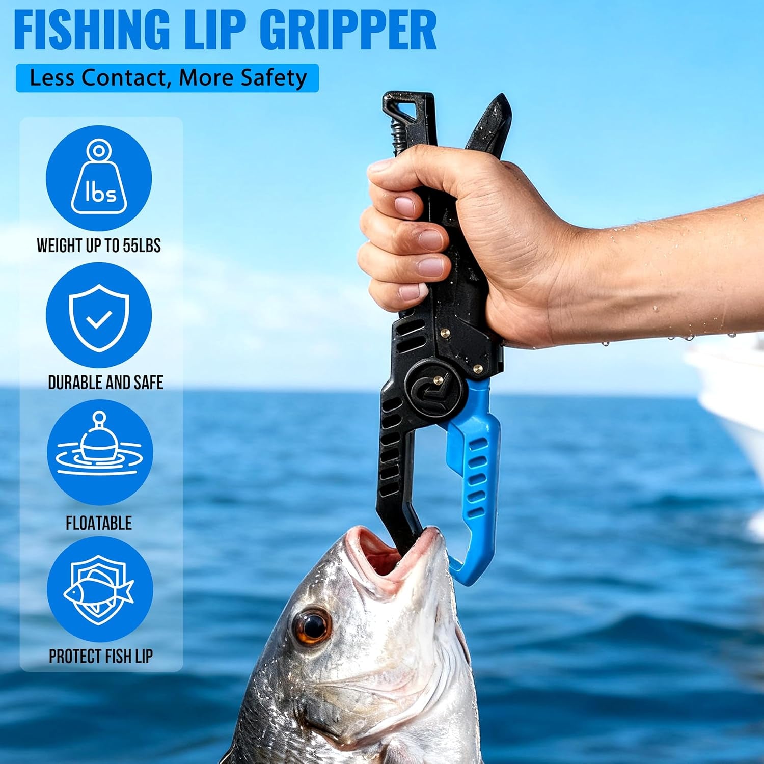 Fishing Gear,Full Fishing Pole Kit Include Fishing Rod and Reel Combo, Tackle Box with Fishing Lures, Fishing Accessories, Fishing Pliers,Fishing Gifts for Men with Fishing Tool Kit
