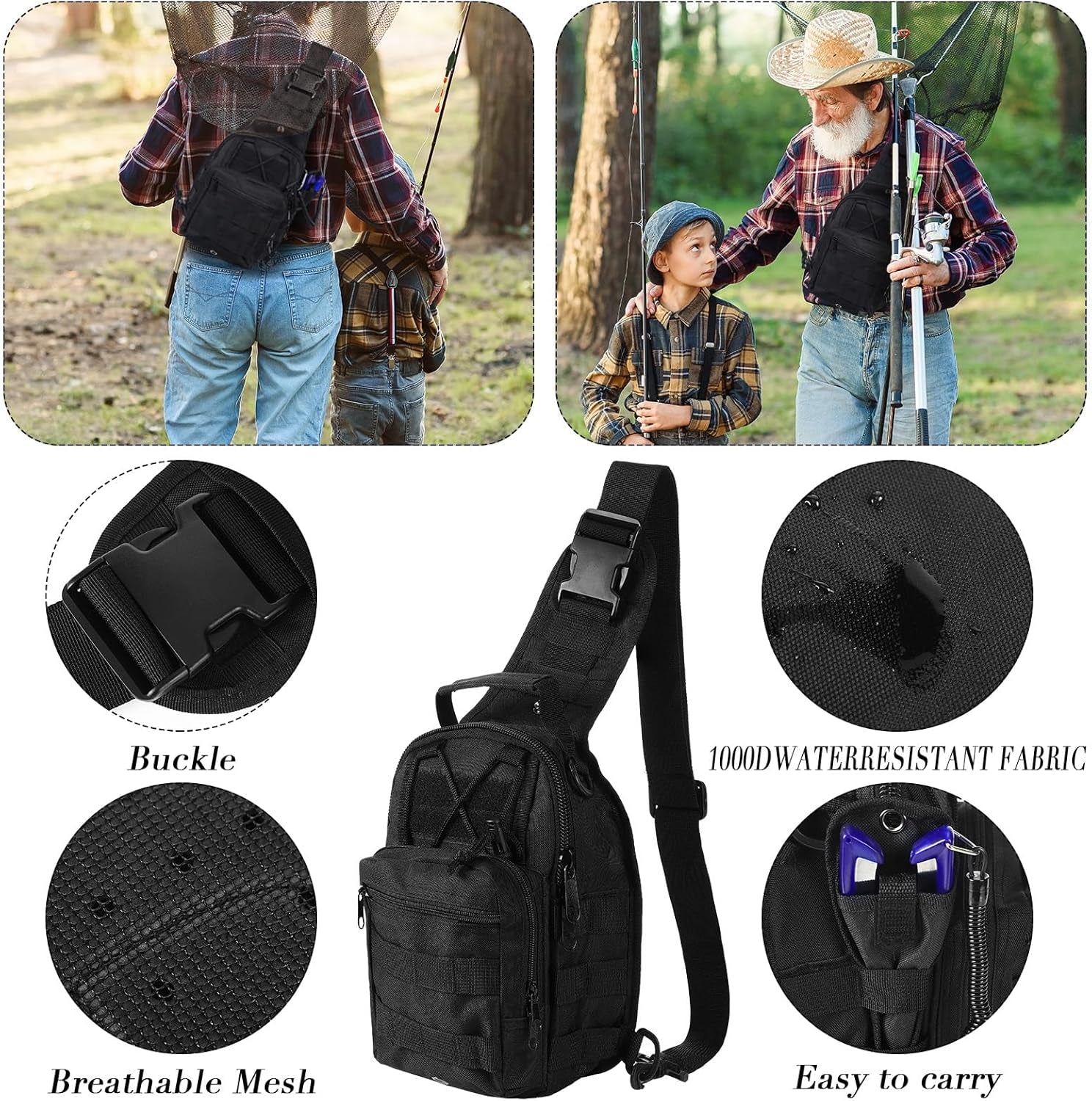 482 Pcs Fishing Sling Tackle Bag Set Fish Tackle Box Backpack Storage – Bass.gg