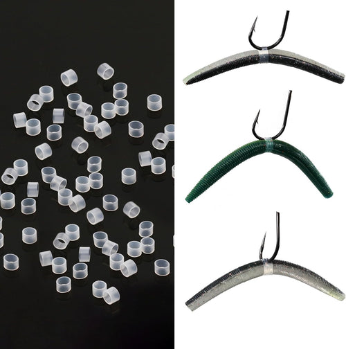 200/210Pcs Wacky Worm O-Rings for Wacky Rigging Senkos Soft Plastic Worms Stickbaits, Silicone Bait Saver O-Rings for Bass Fishing Wacky Rig or Neko Rig