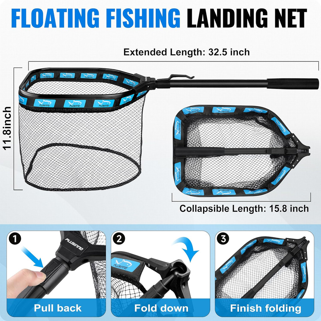 Fishing Gear,Full Fishing Pole Kit Include Fishing Rod and Reel Combo, Tackle Box with Fishing Lures, Fishing Accessories, Fishing Pliers,Fishing Gifts for Men with Fishing Tool Kit