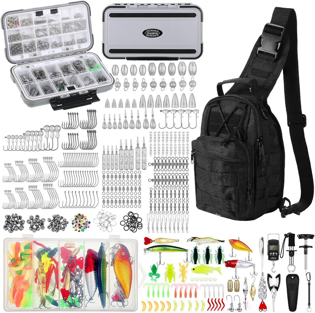482 Pcs Fishing Sling Tackle Bag Set Fish Tackle Box Backpack Storage – Bass.gg
