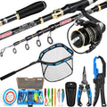 Fishing Gear,Full Fishing Pole Kit Include Fishing Rod and Reel Combo, Tackle Box with Fishing Lures, Fishing Accessories, Fishing Pliers,Fishing Gifts for Men with Fishing Tool Kit